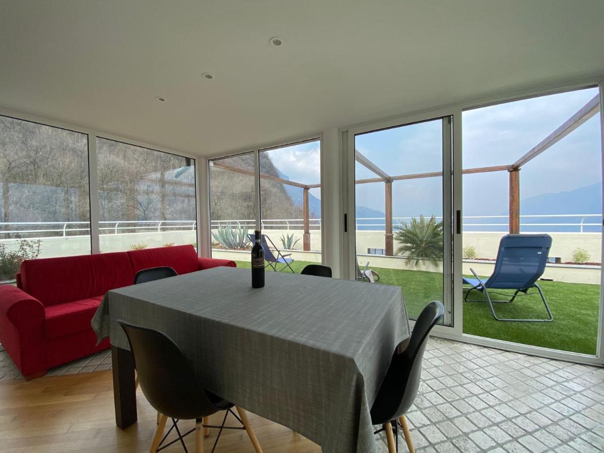 Attico With Big Terrace In Residence With Pool Valbrona Eksteriør billede