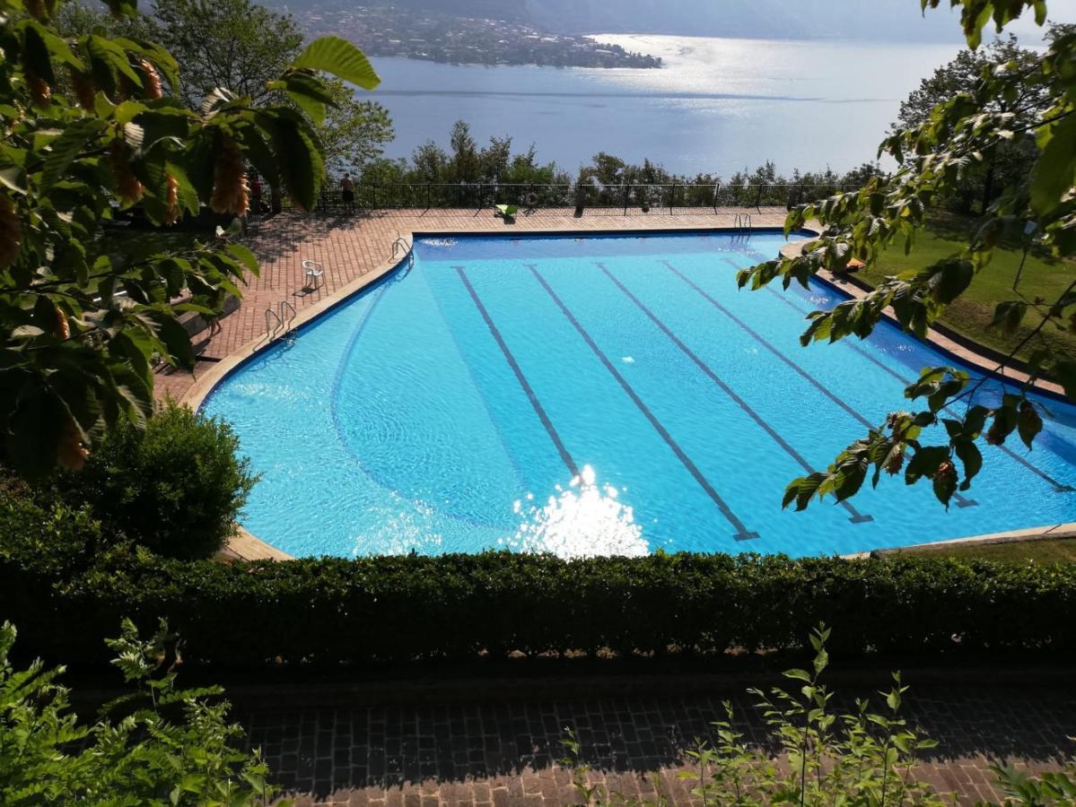 Attico With Big Terrace In Residence With Pool Valbrona Eksteriør billede